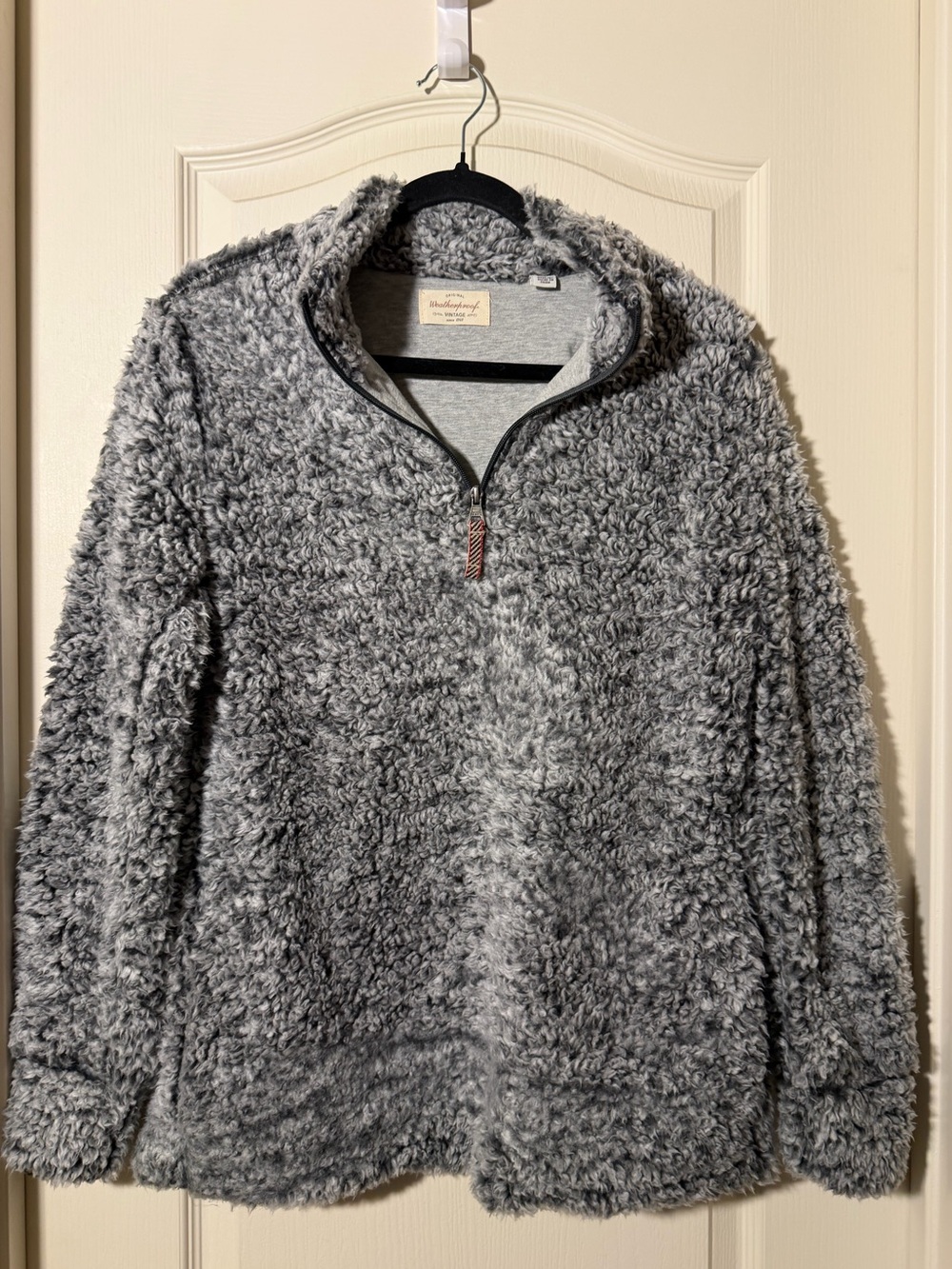 Weatherproof Plush Quarter-Zip Sweater - Gray